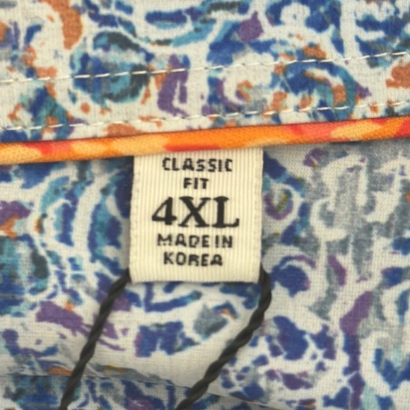 Robert Graham Del Sol Multi Print Button Up Short Sleeve Classic Fit Stretch 4XL - Picture 8 of 11